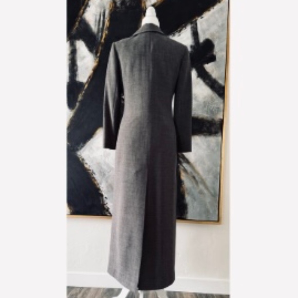 BEBE TAILORED GRAY FULL-LENGTH COAT - Picture 4 of 13